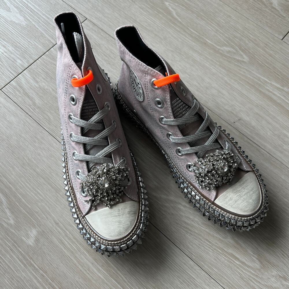Nan-ku Couture Cruise Studded Sneakers Size 37 or US 7 Mellow Mauve NEW Shoes